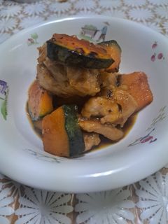鶏とカボチャの照り焼き-レシピのメイン写真