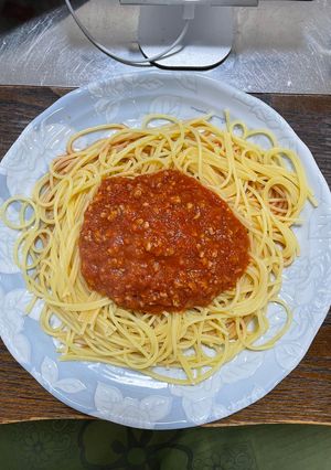 超簡単!挽肉トマトからミートソースパスタ-レシピのメイン写真