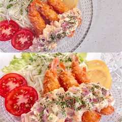 รูปของ 紫玉ねぎ♡まろやか♡タルタルソース〜♡！