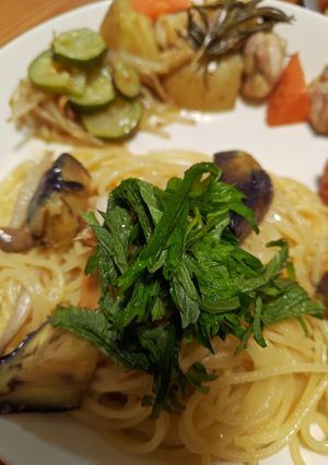 焼きなすとしめじのパスタ-レシピのメイン写真