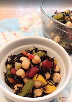 レンジで簡単作り置き！サラダ豆とひじきのサラダ-レシピのメイン写真