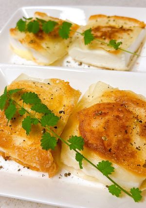 はんぺんと海老のシュウマイの皮焼き-レシピのメイン写真