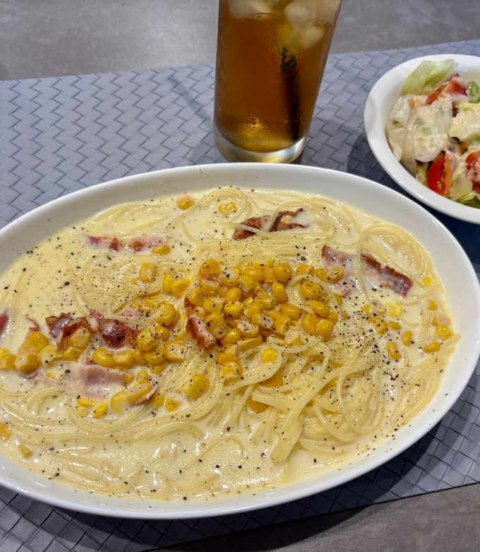 コーンスープパスタ-レシピのメイン写真