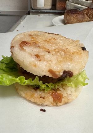 アルファ化米でライスバーガー-レシピのメイン写真