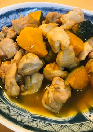 鶏肉とカボチャのあまから煮-レシピのメイン写真