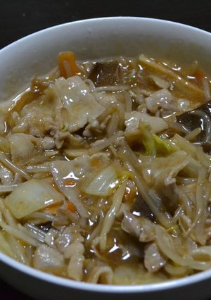 中華風豚バラ白菜鶏だしあん-レシピのメイン写真