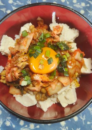 10分で簡単⭐️キムチ納豆冷奴丼-レシピのメイン写真