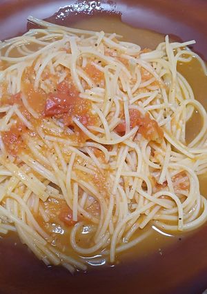 とくせいおいるで…とまとそーすのぱすた-レシピのメイン写真