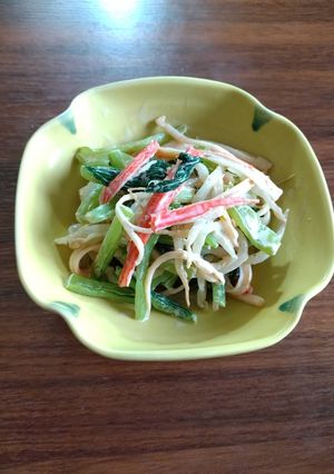 小松菜とカニカマのマヨ和え〜鰹節風味〜-レシピのメイン写真