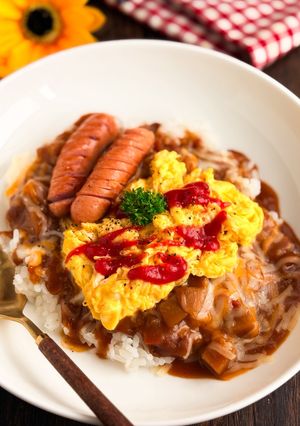残りカレーで♪ふわとろオムチーズカレー-レシピのメイン写真