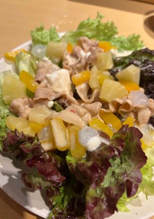 ミックスフルーツ缶でしゃぶしゃぶサラダ-レシピのメイン写真