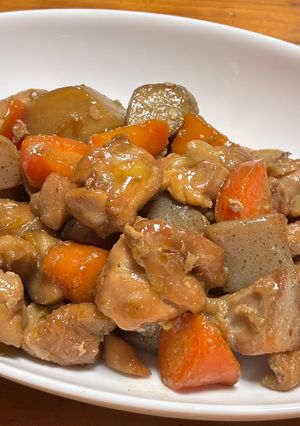 簡単！鶏肉ごぼうこんにゃく人参の甘辛煮-レシピのメイン写真