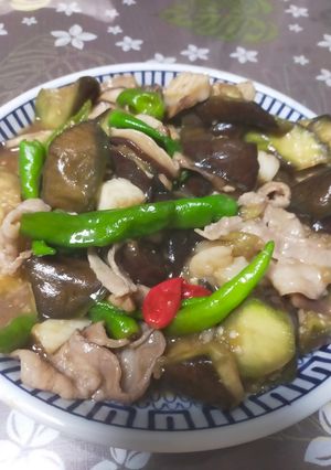 ナスと豚バラと海鮮の中華風旨煮-レシピのメイン写真