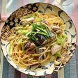 サバ缶だし和風パスタ