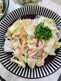 ツナ缶とカニかま&春雨白菜サラダ♬-レシピのメイン写真