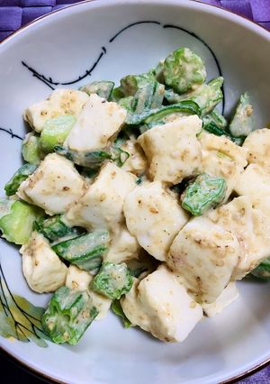 高タンパク♪オクラとはんぺん胡麻和え-レシピのメイン写真