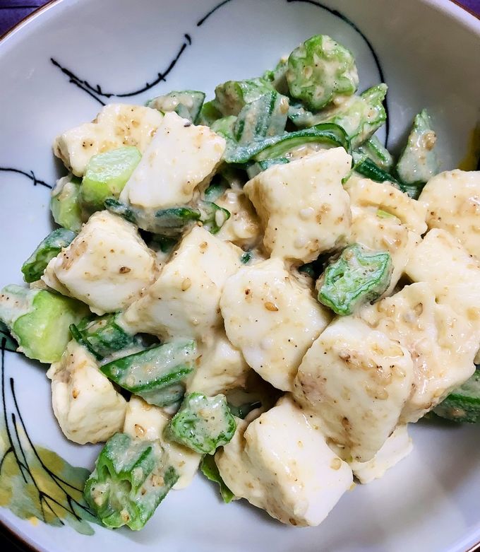 高タンパク♪オクラとはんぺん胡麻和え-レシピのメイン写真