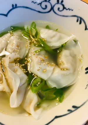 レトルト餃子の鶏ガラネギスープ-レシピのメイン写真