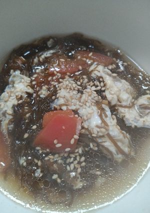 夏はコレ！トマ玉もずくスープ☆-レシピのメイン写真
