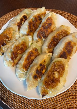 竹の子アボカドめんちの焼き餃子-レシピのメイン写真