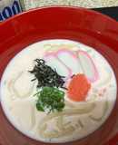 明太子とホワイトソースのぶっかけうどん