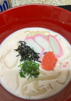 明太子とホワイトソースのぶっかけうどん-レシピのメイン写真