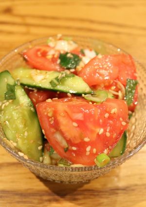 夏野菜大量消費！トマトときゅうりのサラダ-レシピのメイン写真