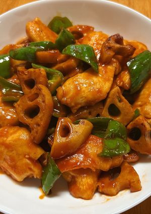 鶏ささみと蓮根のケチャップソース炒め-レシピのメイン写真