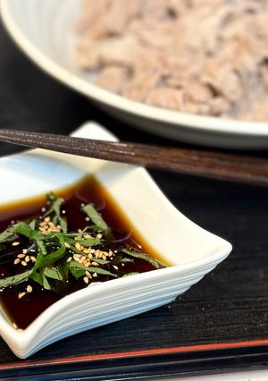 夕食に。大葉レモンポン酢♪豚肉しゃぶしゃぶのタレ-レシピのメイン写真