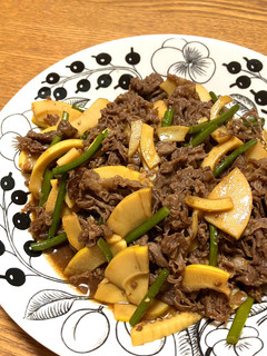 牛こまと筍の中華風炒め-レシピのメイン写真