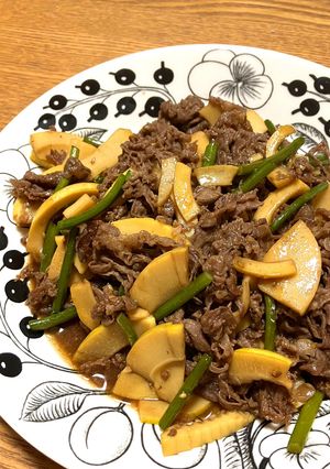 牛こまと筍の中華風炒め-レシピのメイン写真