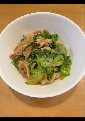 豚肉とレタス炒め-レシピのメイン写真