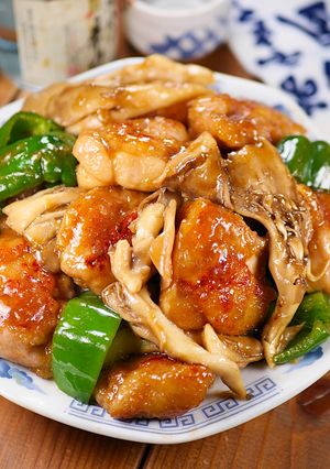 鶏肉とピーマンと舞茸の♪ぷりぷり甘酢炒め🤩🍚-レシピのメイン写真