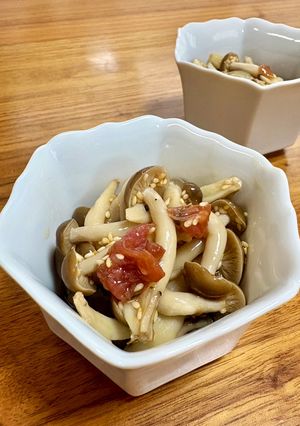 レンジですぐ！しめじの梅ポン-レシピのメイン写真