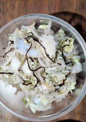 白菜ともやしの黒胡麻塩昆布和え-レシピのメイン写真