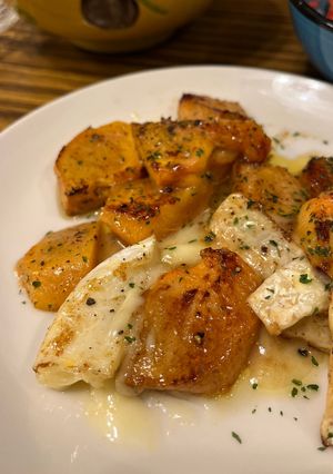 柿とカマンベールのバター焼き-レシピのメイン写真