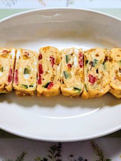 彩り野菜の玉子焼き(スペインオムレツ風)-レシピのメイン写真