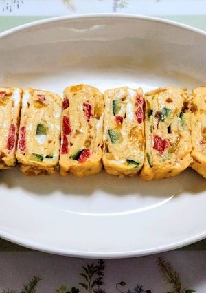 彩り野菜の玉子焼き（スペインオムレツ風）-レシピのメイン写真
