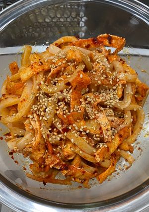 簡単！ぶっかけ冷やしキムチうどん-レシピのメイン写真