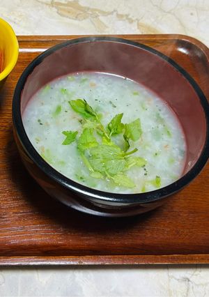 【健康介護】七草が嫌いな母へ。せり粥-レシピのメイン写真