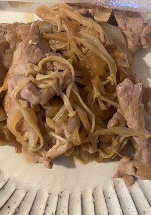豚こまとえのきと玉ねぎの甘辛炒め-レシピのメイン写真