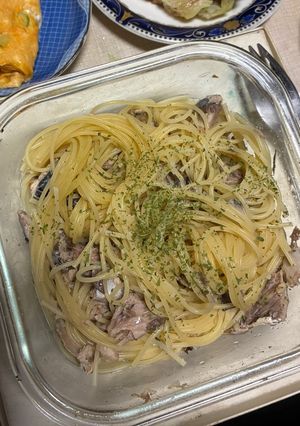 レンジで簡単　サバ缶パスタ-レシピのメイン写真