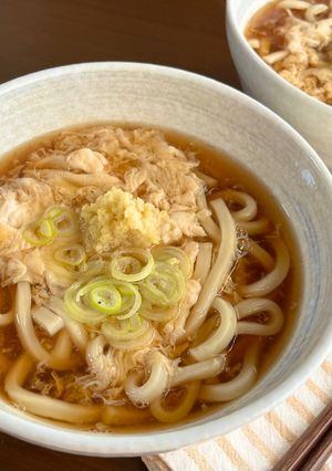 ぽかぽかとろ〜り、生姜玉子あんかけうどん-レシピのメイン写真