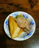鶏モモ肉と厚揚げ長ネギの煮物