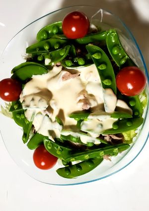 スナップエンドウと牛肉のヨーグルトサラダ-レシピのメイン写真