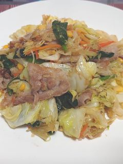 超簡単!冷蔵庫の整理に中華風肉野菜炒め!-レシピのメイン写真