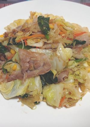 超簡単！冷蔵庫の整理に中華風肉野菜炒め！-レシピのメイン写真