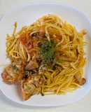 リメイク、チキントマトソースパスタ！