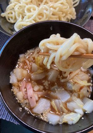魚介系つけ麺に茹で白菜-レシピのメイン写真