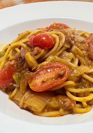 残ったカレーdeリメイク❣️パスタ♫-レシピのメイン写真